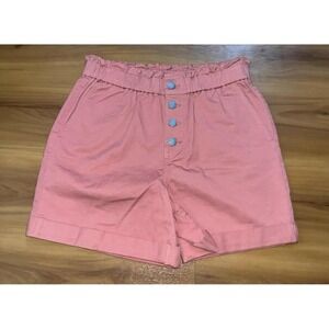 Womens Banana Republic Paperbag  Pink High Waisted Shorts